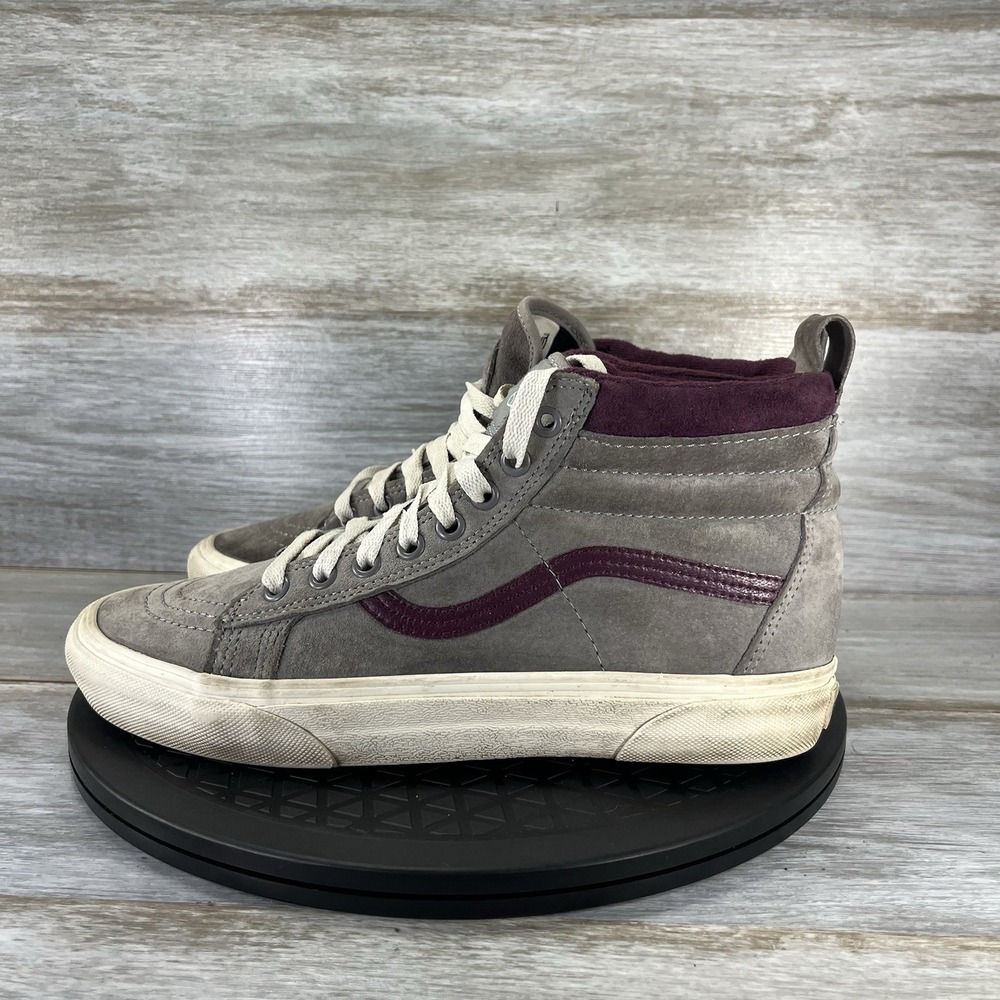 Vans Women's Sk8-Hi MTE Frost Grey and Prune Low High Top Sneakers Size 9.5